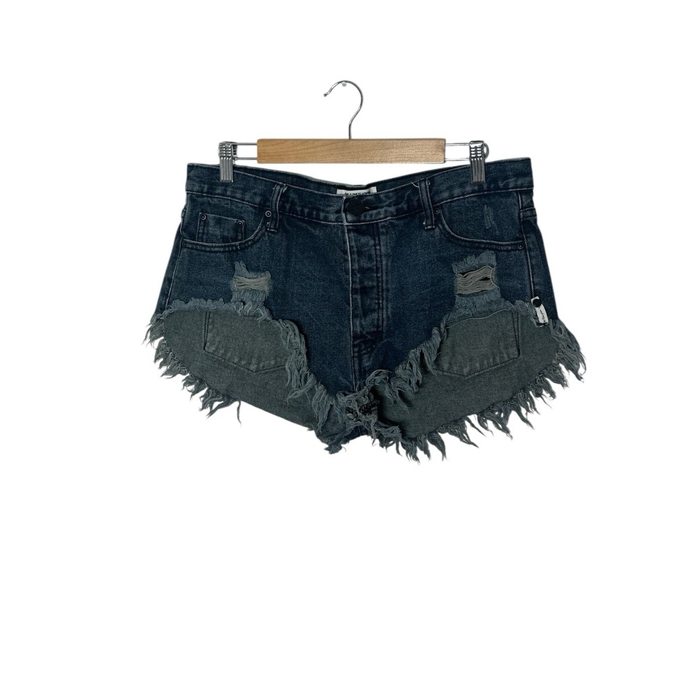 One Teaspoon Shorts Women's Size 29 Distressed Cut Off Button Fly Hem Classic